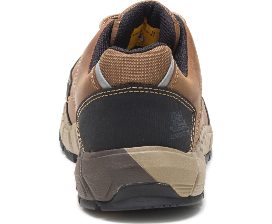 Zapatillas Caterpillar CAT Streamline Cuero Composite Puntera Hombre Marrones | CAT-105KV