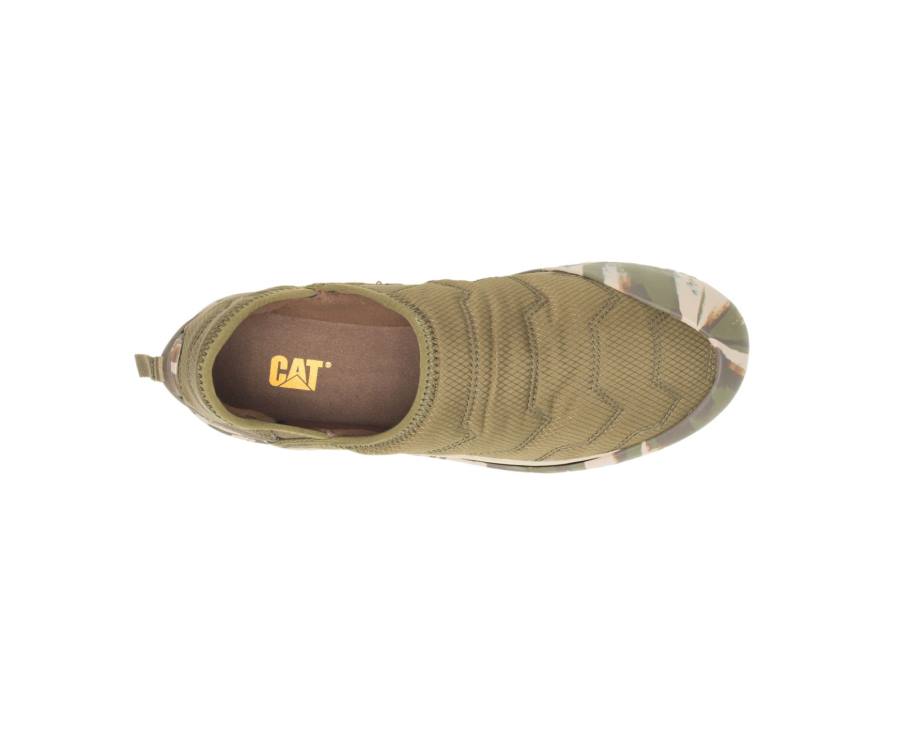 Zapatos Casuales Caterpillar CAT Crossover Slip On Hombre Verde Oliva Oscuro | CAT-829KO